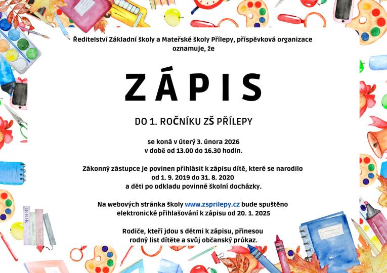 Zápis do&nbsp;1. ročníku
